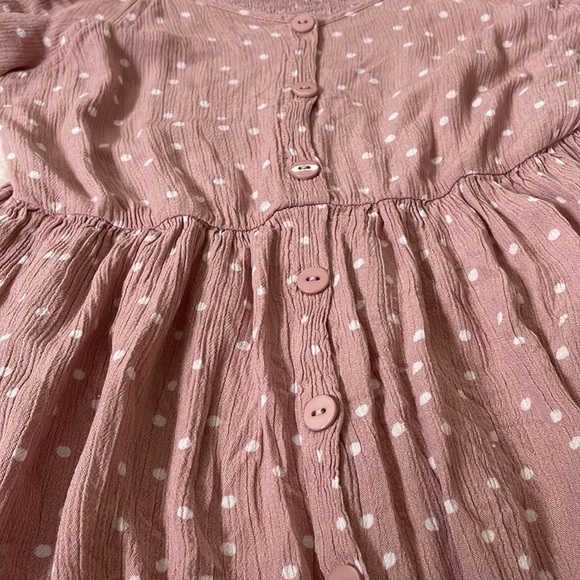 Pink Rose dusty pink polka dotted dress size Small - Picture 6 of 8